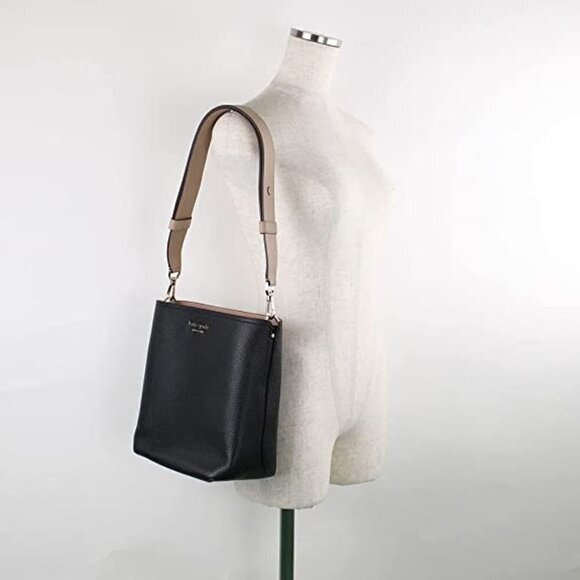 Kate Spade New York Black Multi River Large Bucket Bag Women Handbags - Picture 6 of 15